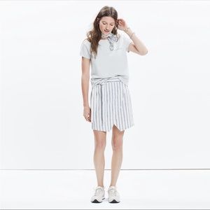 Madewell Portside Skirt in Ikat Stripe Size 2